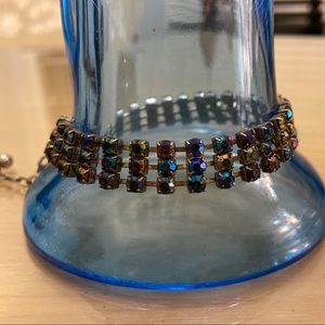Beautiful Vintage Iridescent Rhinestone Bracelet
